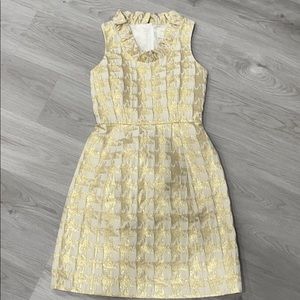 Kate Spade Puzzle Jaquard Dyan Dress Gold Size 2